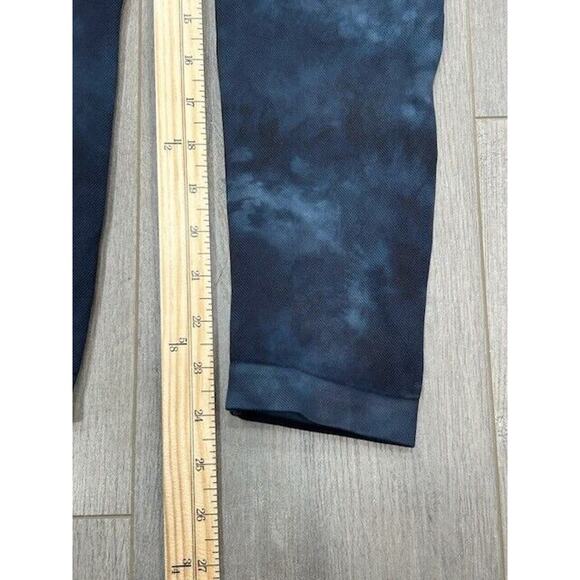 Spanx Womens Seamless Cropped Leggings Mid Rise Tie Dye Yoga Navy Blue Size 1X - Picture 7 of 7